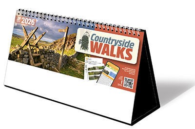 Countryside Walks Premium Lined Easel Desk Calendar