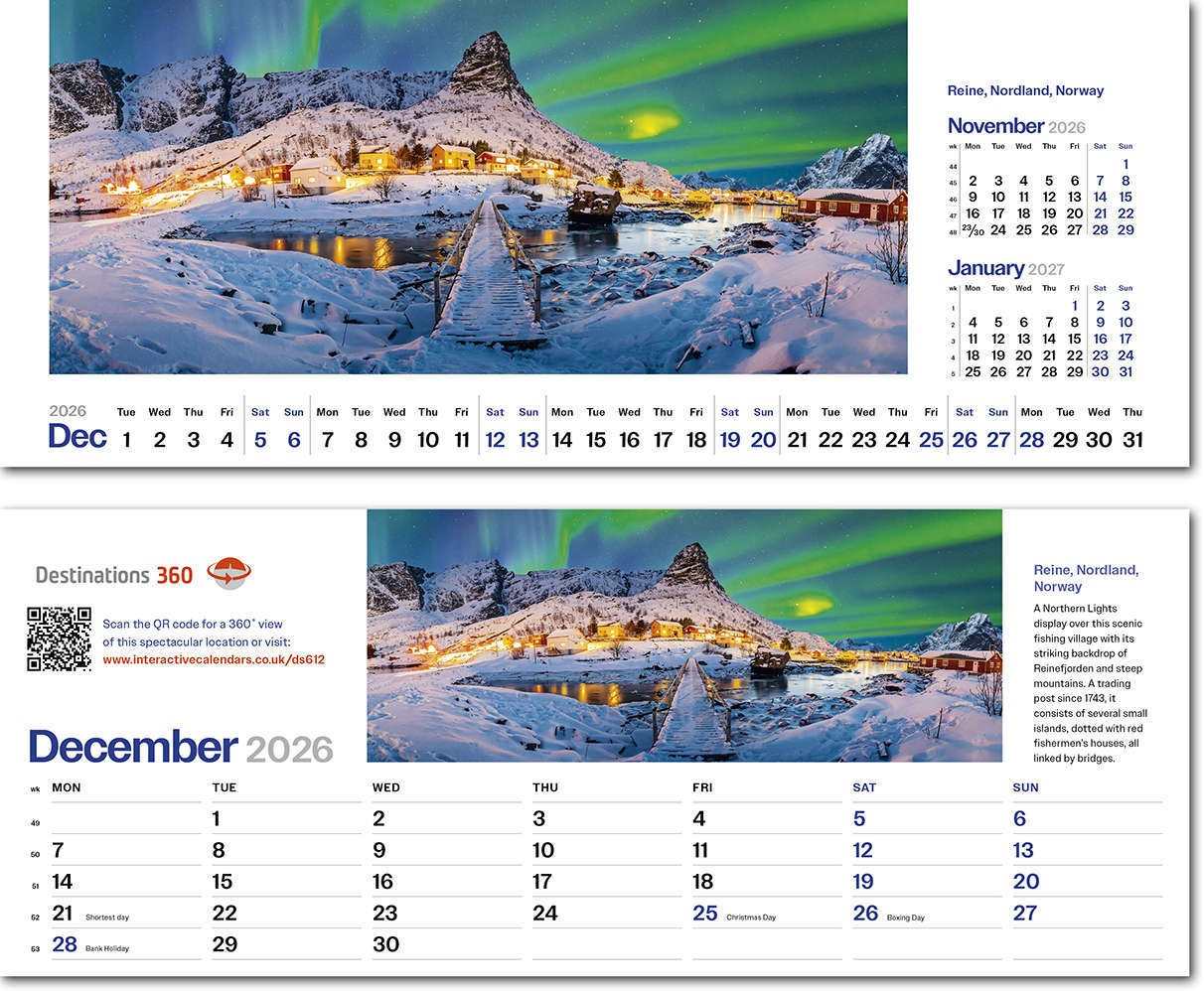 Destinations360 Desk Calendar