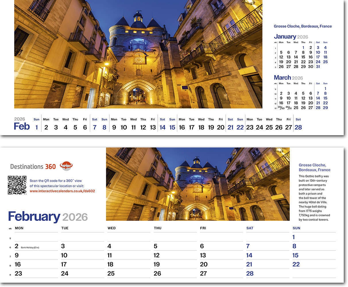 Destinations360 Desk Calendar