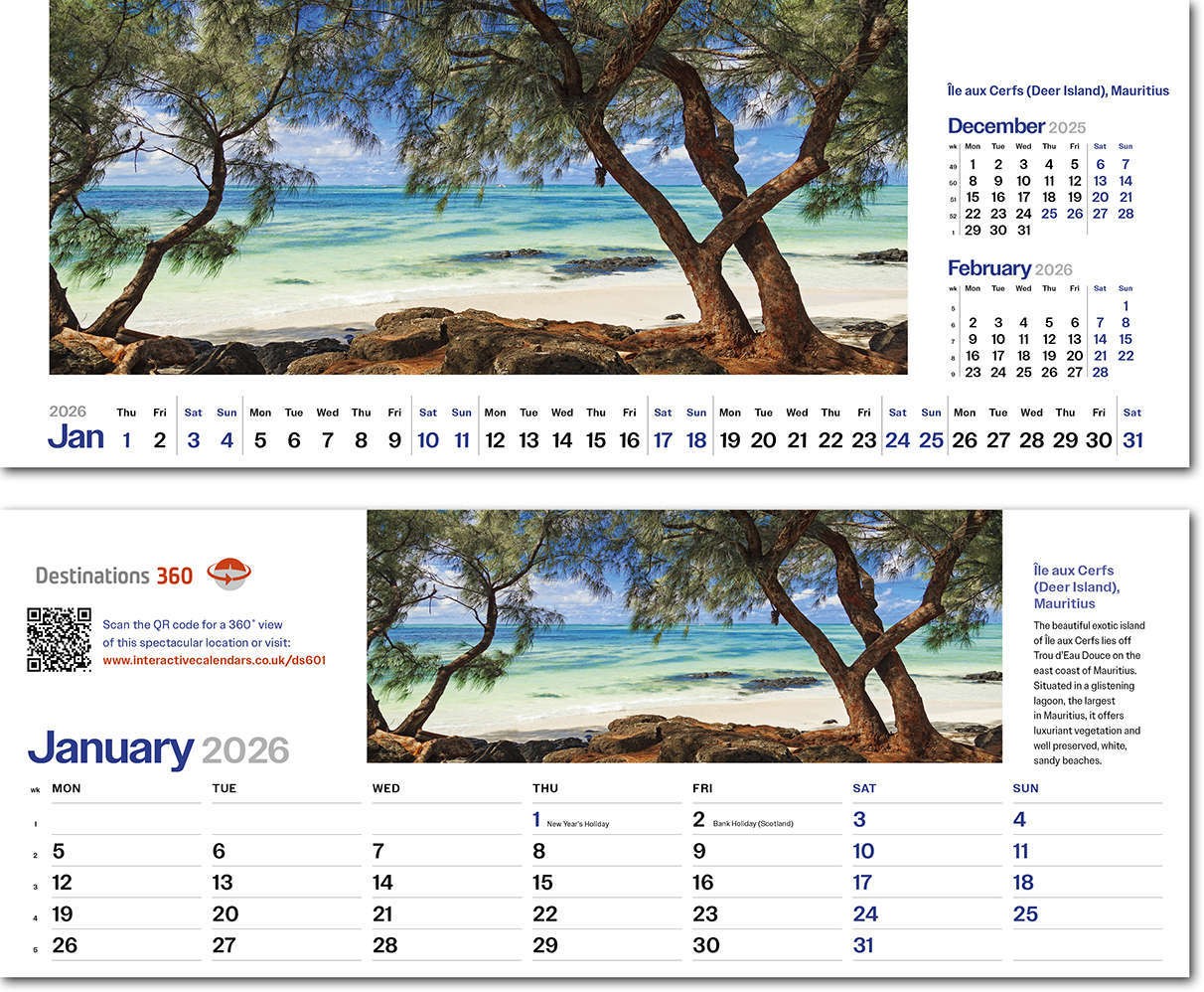 Destinations360 Desk Calendar