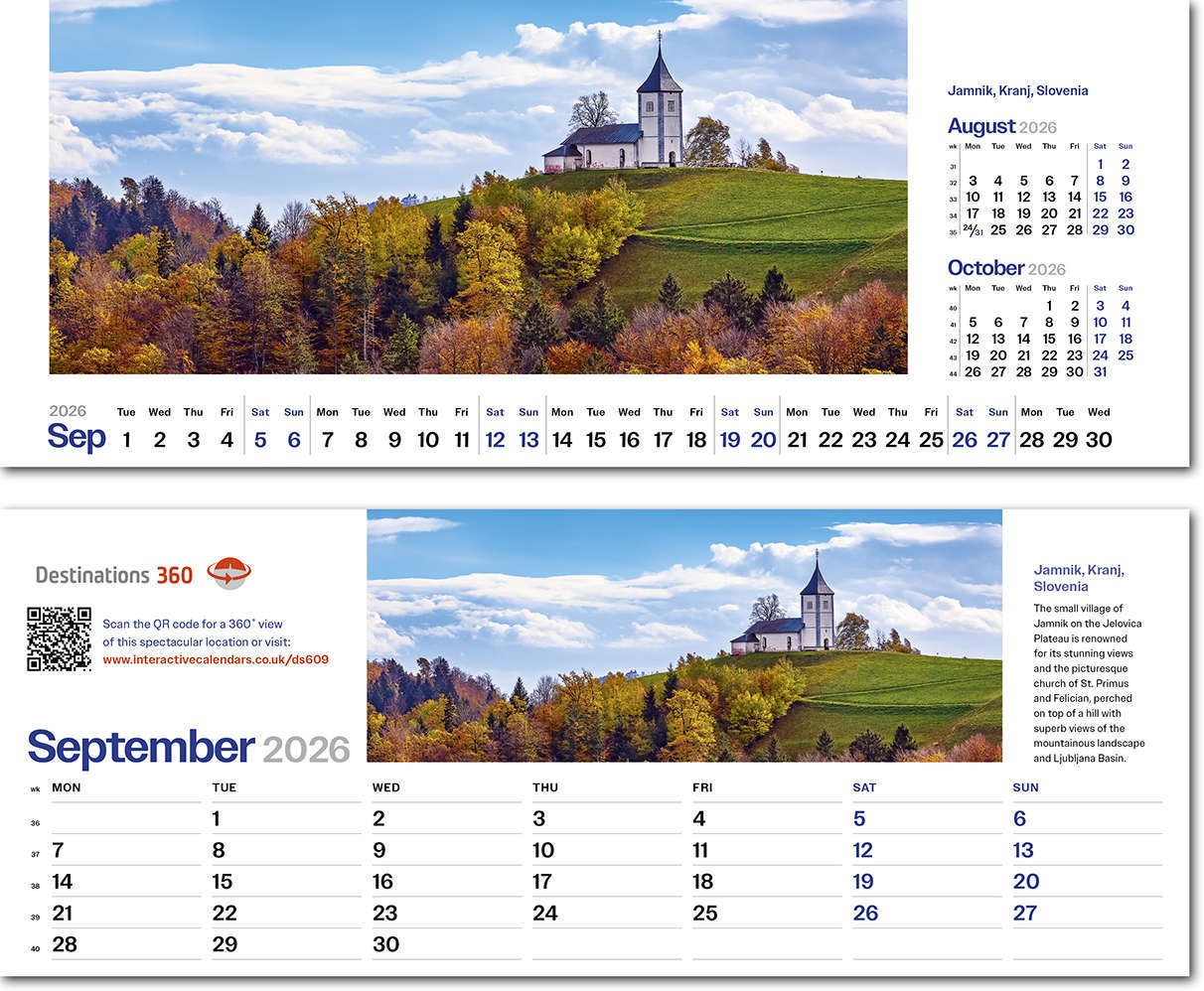 Destinations360 Desk Calendar