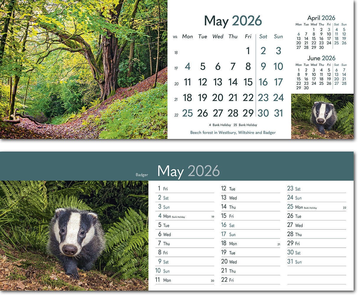 Rural Britain Note Station Desk Calendar 