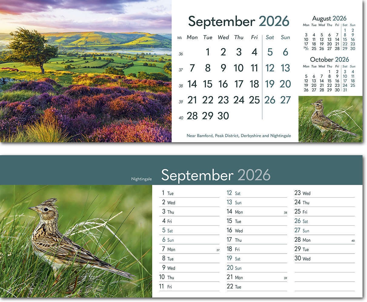 Rural Britain Note Station Desk Calendar 