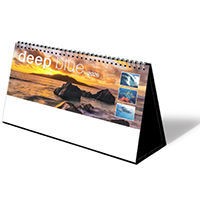 Deep Blue Premium Lined Easel Desk Calendar