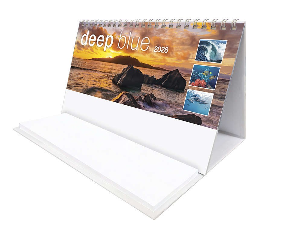 Deep Blue Task Station Desk Calendar