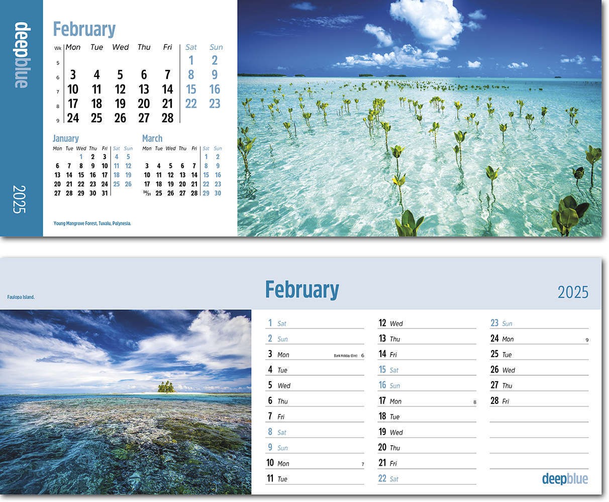 Deep Blue Task Station Desk Calendar