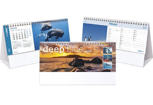 Deep Blue Desk Calendar