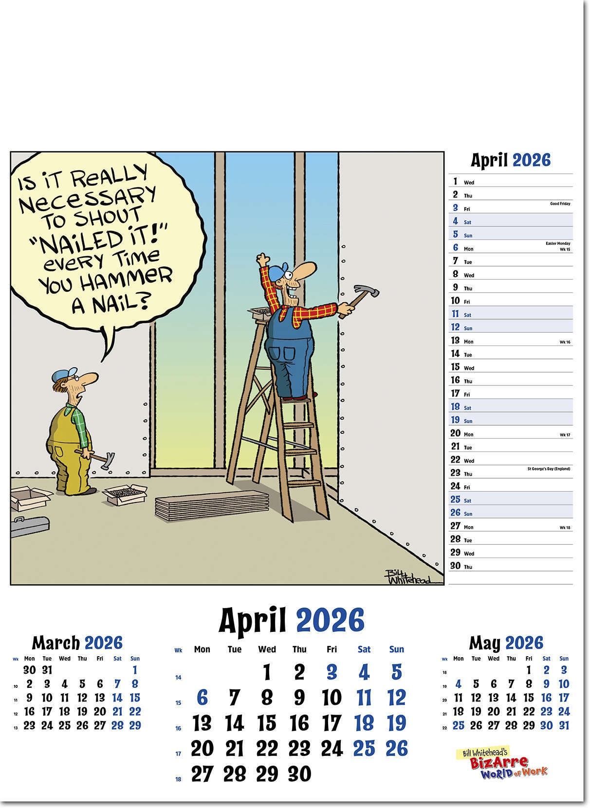 Bizarre World of Work Wall Calendar