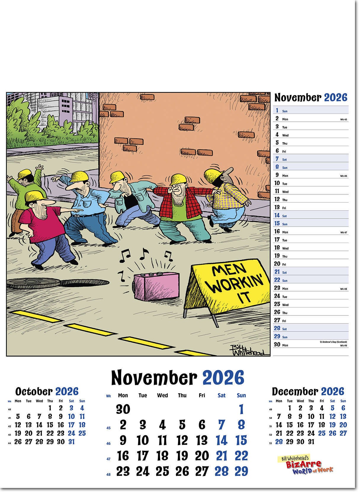 Bizarre World of Work Wall Calendar