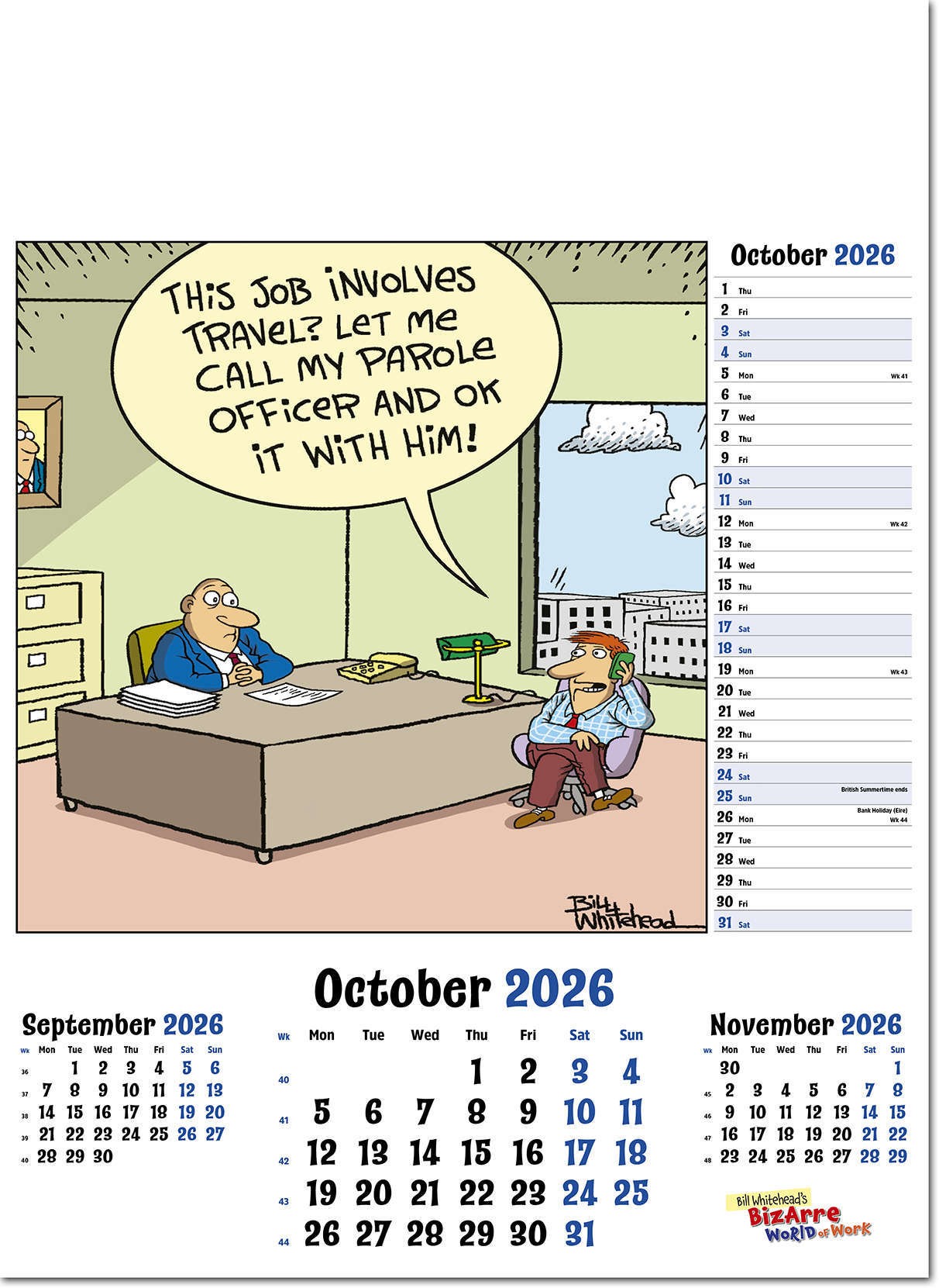 Bizarre World of Work Wall Calendar