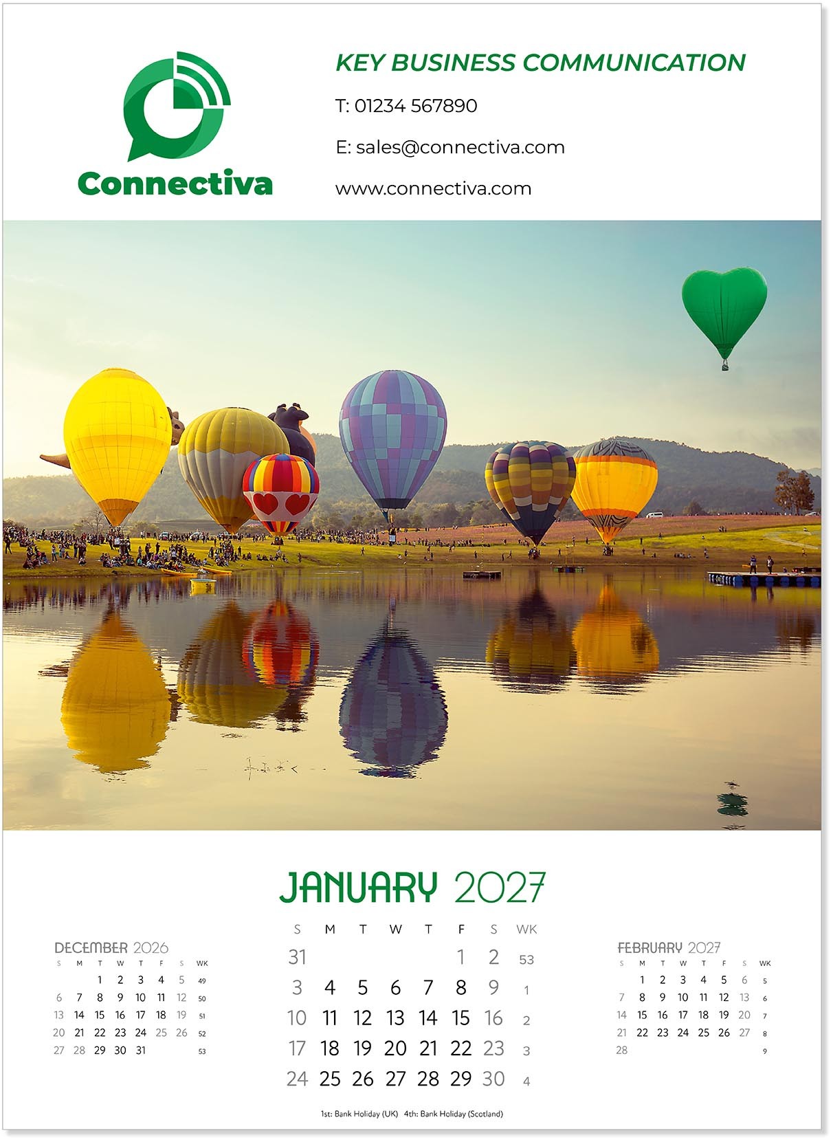 A Touch of Colour Wall Calendar