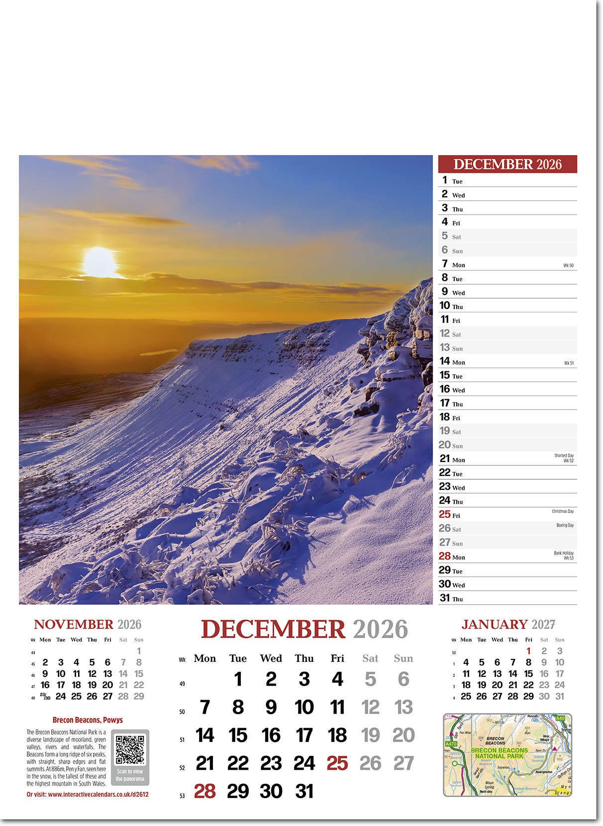 Discover Britain Wall Calendar