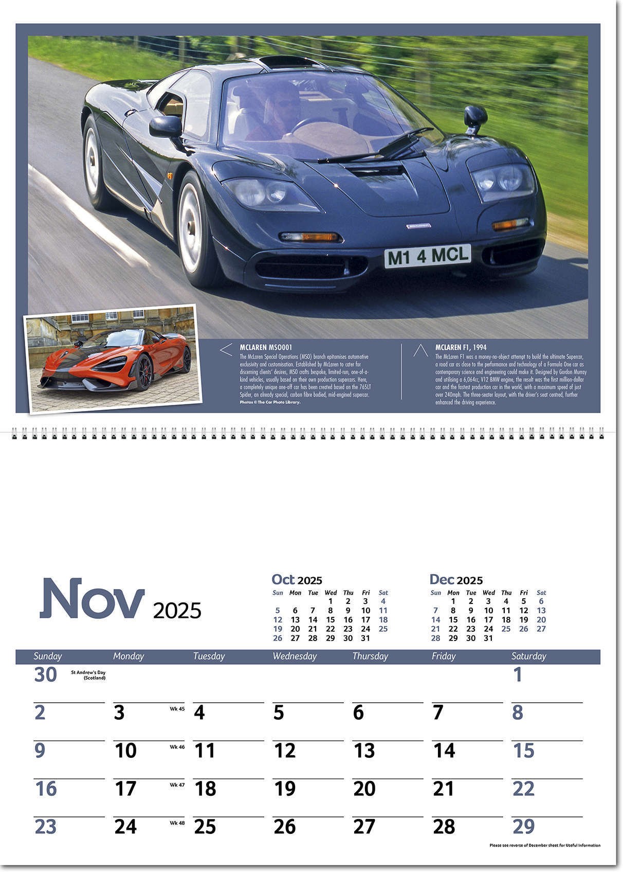 Classic Marques Past and Present Postage Saver Calendar