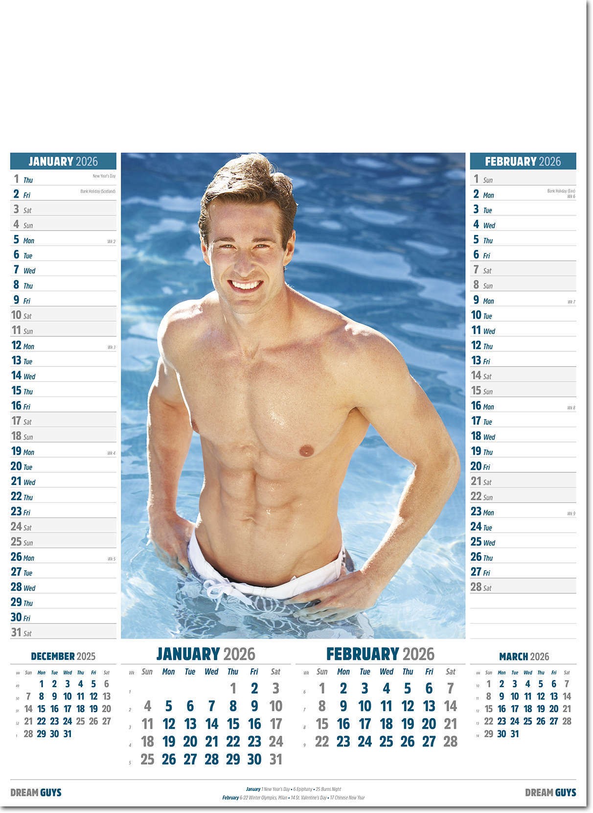 Dream Guys Calendar