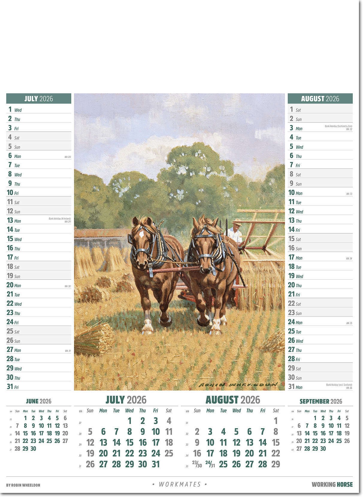 Working Horse Calendar