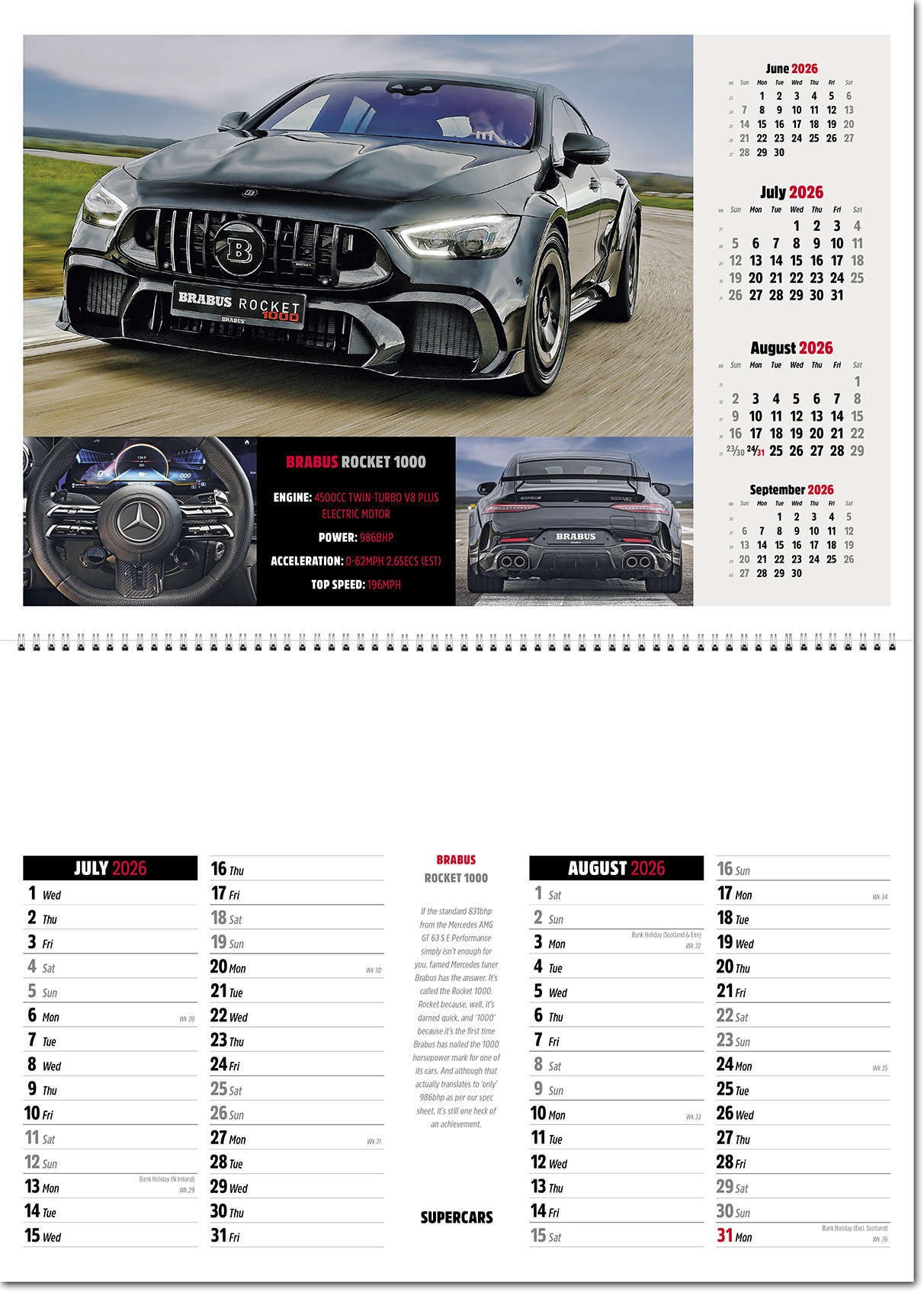 Supercars Postage Saver Calendar