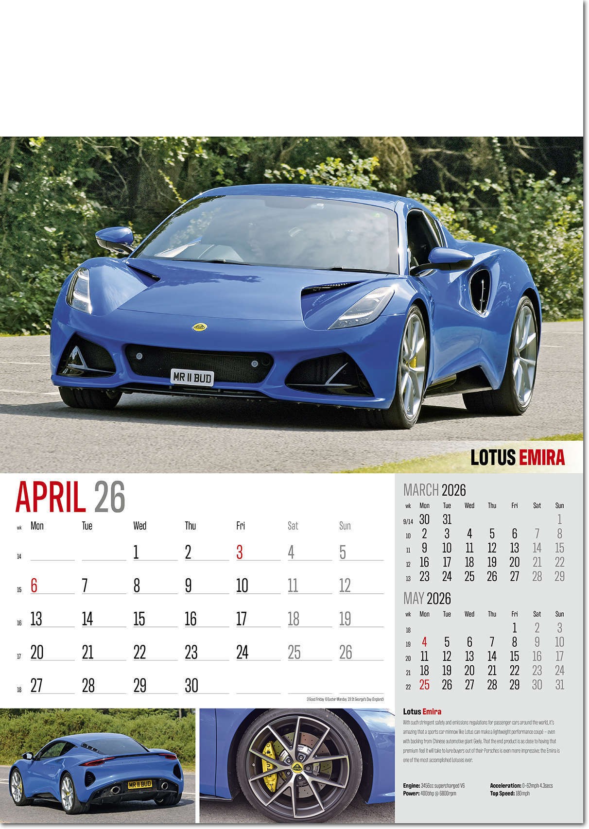 Marques of Distinction Wall Calendar