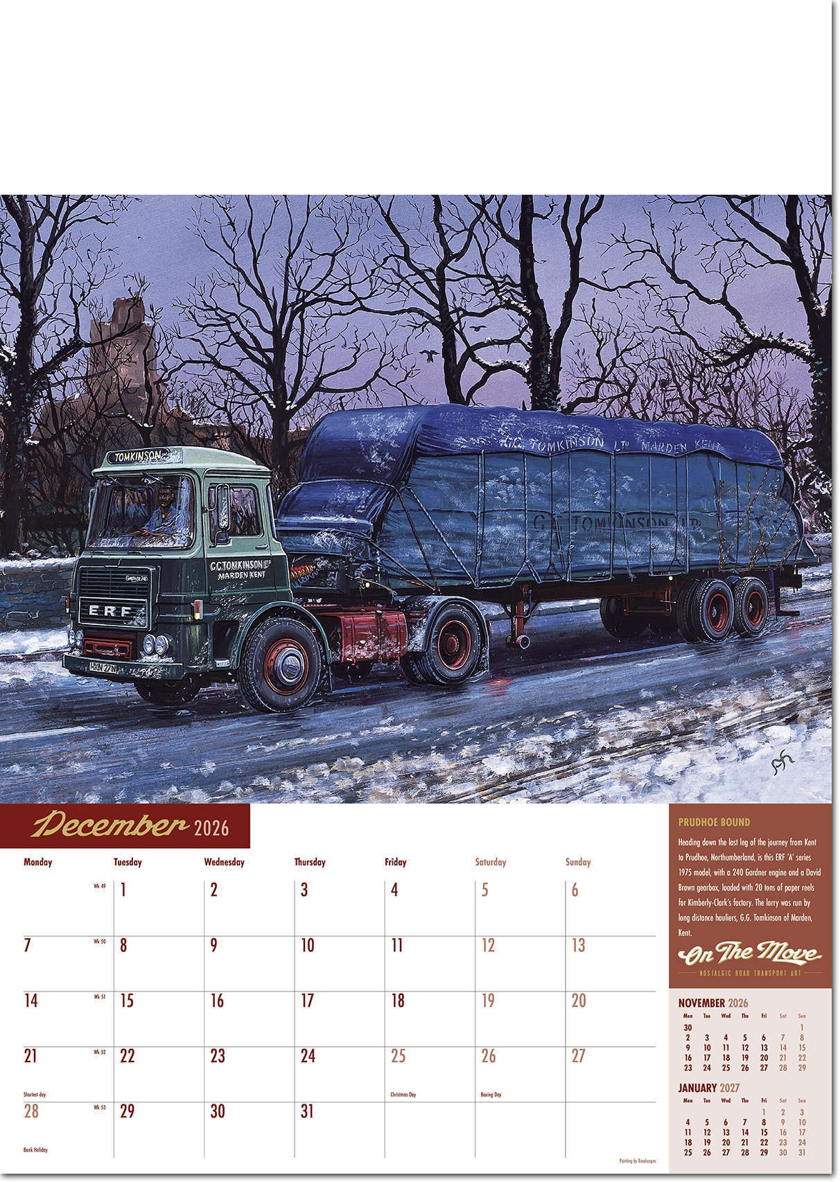 On the Move Wall Calendar